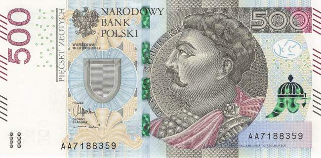 500 Zloty Polen p190a 2016